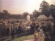 Laurits Tuxen The Queen's Garden Party at Buckingham Palace (mk25) oil on canvas